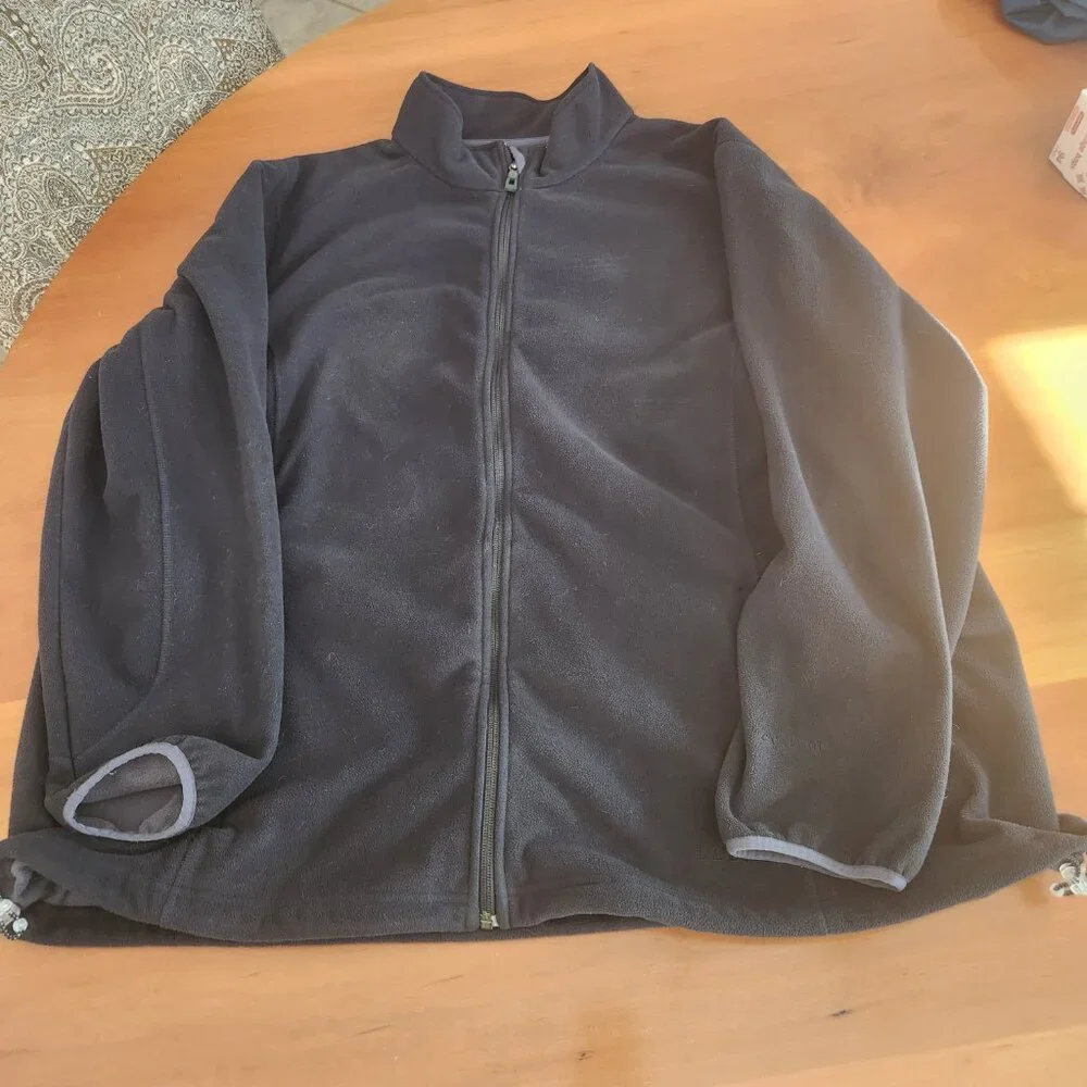 L.L. Bean‎ Polartec Windbloc Fleece Jacket Women's 3X Black Full Zip Windproof